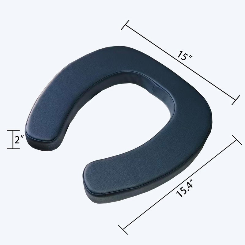 Deftyolo Toilet Seat Cushion Toilet Seat Riser with 2-inch High-Density Foam Performance Microfiber Fabric-Suitable for Standard,Elongated Toilets Bedside Commode(Blue) - Image 4